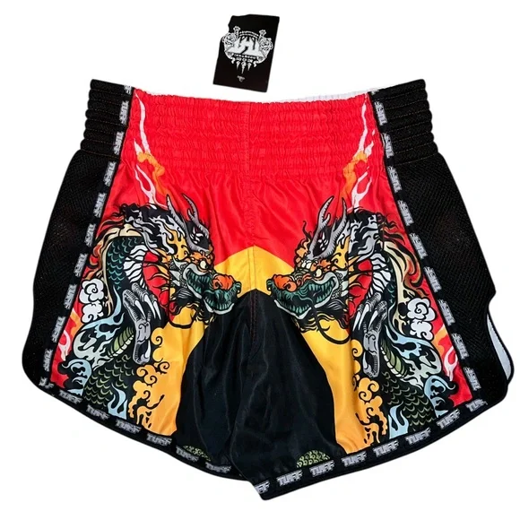 Tuff Muay Thai Boxing Shorts with Tiger and Dragon Design  New With Tags - Picture 2 of 4